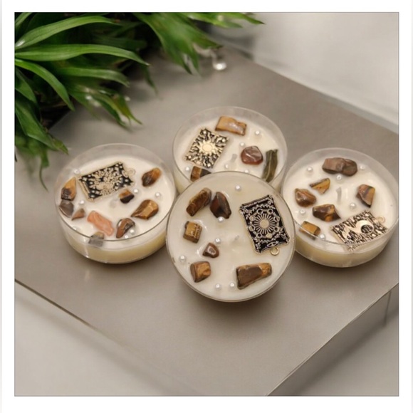 Tigers Eye Crystal Candle - Picture 7 of 7